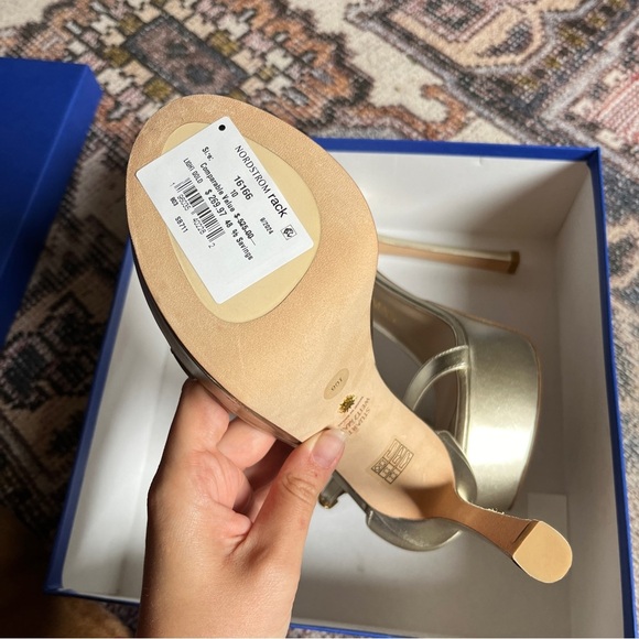 Stuart Weitzman Nudistcurve Hollywood Ankle-Strap Platform Sandals Size 10 NIB - Picture 4 of 11